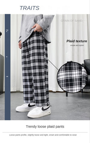 Black And White Checkered Pattern Pants , - Streetwear Pants - Slick Street