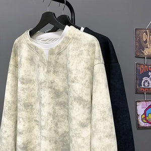 Fake Two Piece Tie-Dye Sweatshirt , - Streetwear Sweatshirts - Slick Street