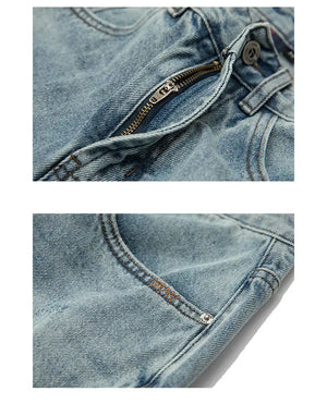 Denim Ripped Coin Pocket Jeans , - Streetwear Jeans - Slick Street