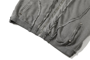 Punk Rock Gothic Ripped Style Sleeveless Hoodie , - Streetwear Hoodie - Slick Street