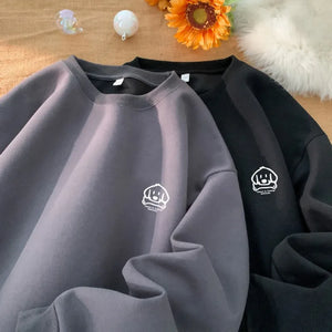 Cute Dog Graphic Waffle Fabric Sweater , - Streetwear Sweater - Slick Street