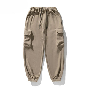 Unicolorous Fleece Cargo Joggers Brown, M - Streetwear Joggers - Slick Street