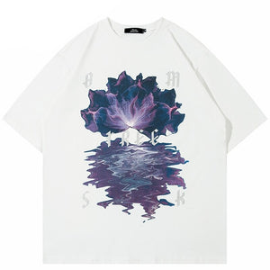 Indigo Lightning Reflection T-Shirt , - Streetwear T-Shirts - Slick Street