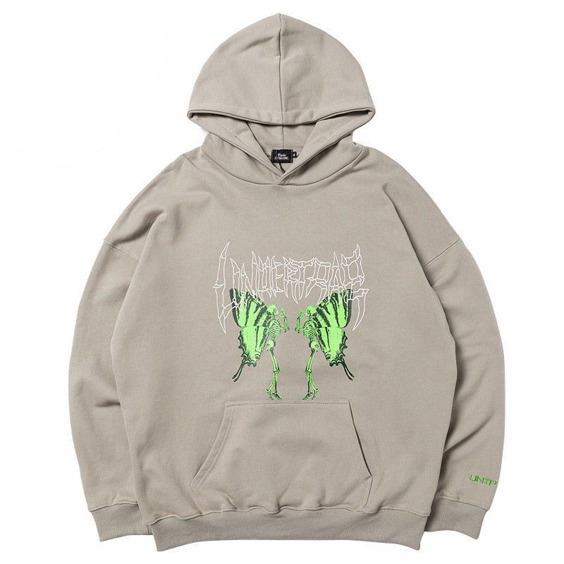 UNTP Caterpillar Skeleton Pullover Hoodie ,  - Streetwear Hoodie - Slick Street