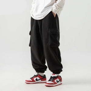 Unicolorous Fleece Cargo Joggers , - Streetwear Joggers - Slick Street