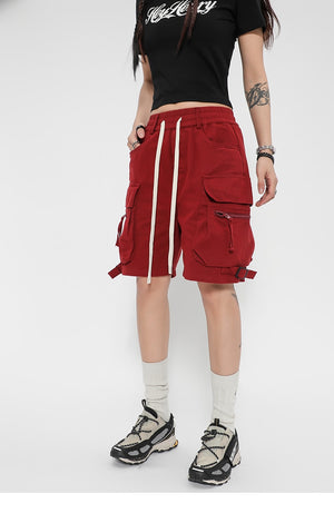 Cargo Track Multi Pockets Shorts , - Streetwear Shorts - Slick Street
