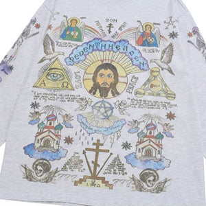 Seventh Heaven Cross Pullover Sweatshirt , - Streetwear Sweatshirts - Slick Street