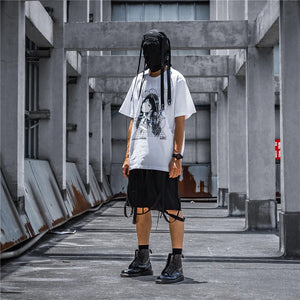 Streetwear Robotic Anime Girl Loose T-Shirt , - Streetwear T-Shirts - Slick Street