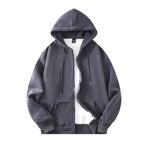 Drawstring Loose Fit Hoodie Dark Grey, XS - Streetwear Hoodie - Slick Street