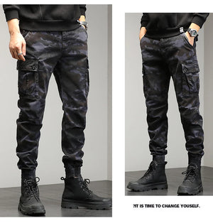 Classic Vector Camouflage Slim Fit Pants , - Streetwear Cargo Pants - Slick Street