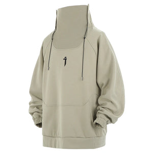 Plain Color Medieval Cloak Hoodie Khaki, M - Streetwear Hoodie - Slick Street
