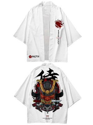 Demon Samurai Warrior With Knife T-Shirt , - Streetwear T-Shirts - Slick Street