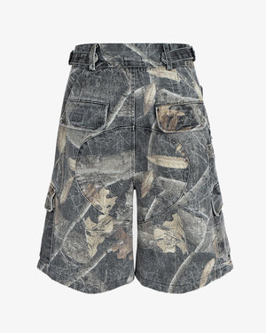 Hunting Camo Cargo Shorts , - Streetwear Shorts - Slick Street