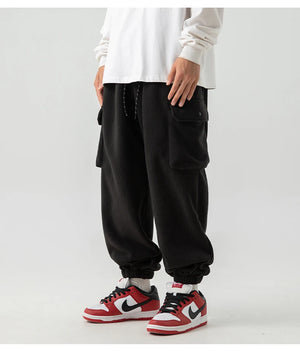 Unicolorous Fleece Cargo Joggers , - Streetwear Joggers - Slick Street