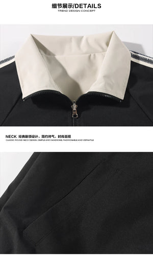 Color Block Reversible Zipper Jacket , - Streetwear Jacket - Slick Street