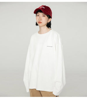 We lead, others copy© Casual Solid Long Sleeve , - Streetwear T-Shirts - Slick Street