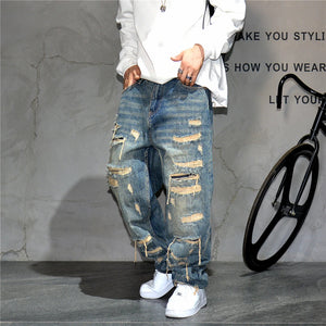 Indigo 26 Blue Distressed Jeans , - Streetwear Jeans - Slick Street