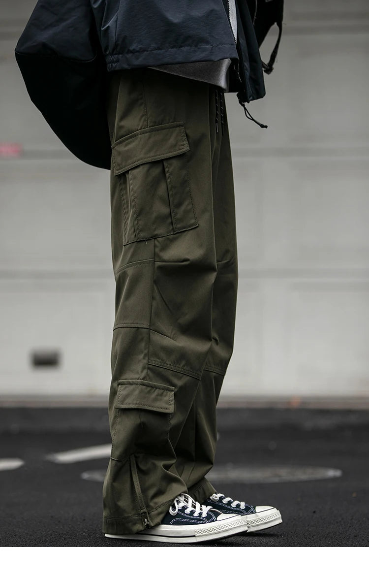 Ankle Zipper Style Cargo Pants , - Streetwear Pants - Slick Street