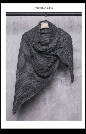 Ripped Design Round Neck Scarf , - Streetwear Accessories - Slick Street