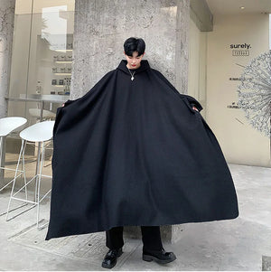 D1 Long Cape Cloak , - Streetwear Coat - Slick Street