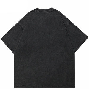 Dark Sable Fuzzy Letters Graphic T-Shirt , - Streetwear T-Shirts - Slick Street