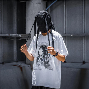 Streetwear Robotic Anime Girl Loose T-Shirt , - Streetwear T-Shirts - Slick Street