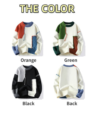 Lace Up Style Round Neck Knitted Sweater , - Streetwear Sweater - Slick Street