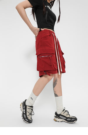 Cargo Track Multi Pockets Shorts , - Streetwear Shorts - Slick Street