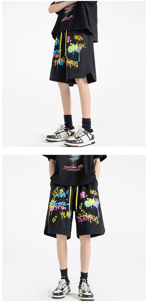 SAVAGE Colorful Neon Style Shorts , - Streetwear Shorts - Slick Street