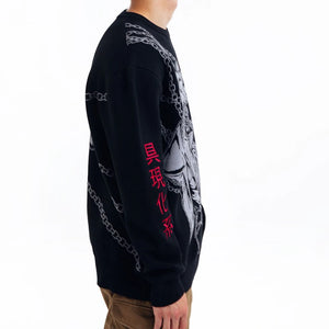 Judgement Boy Anime Loose Sweater , - Streetwear Sweater - Slick Street