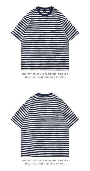 Classic Color Crash Striped T-Shirt , - Streetwear T-Shirts - Slick Street