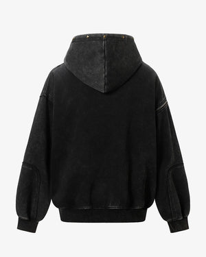 T2 Rivet Zipper Hoodie , - Streetwear Hoodie - Slick Street