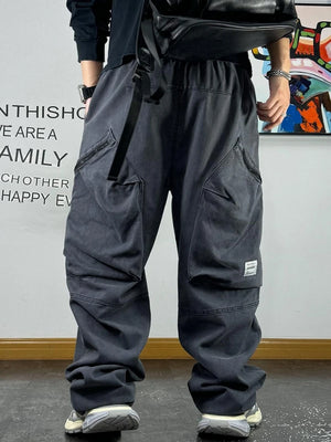 Multi-Pocket Cargo Baggy Pants , - Streetwear Pants - Slick Street