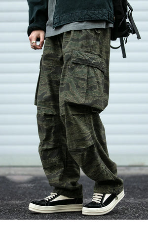 Camouflage Art Craft Cargo Pants , - Streetwear Pants - Slick Street