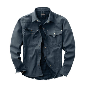 Flannel Lined Plaid Button-Up Jacket , - Streetwear Jacket - Slick Street