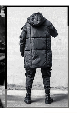 Long Zipper Style Padded Jacket , - Streetwear Jacket - Slick Street