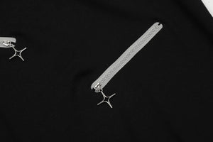 Double Neckline Multi Zipper Style Hoodie , - Streetwear Hoodie - Slick Street