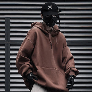 Plain Color Knit Style Pullover Hoodie , - Streetwear Hoodie - Slick Street