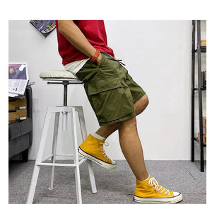 Tactical Multi-Pocket Cargo Shorts , - Streetwear Shorts - Slick Street