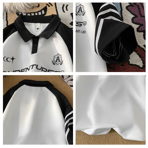 RADIANT-UR Contrast Color Polo T-Shirt , - Streetwear T-Shirts - Slick Street