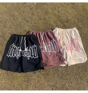 Diligent Boundary Letter Y2K Bermuda Shorts , - Streetwear Shorts - Slick Street