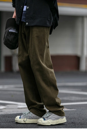 Casual Straight-Leg Trousers , - Streetwear Pants - Slick Street