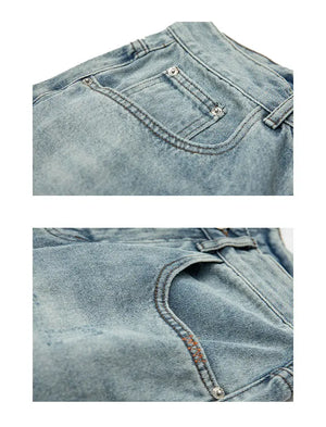 Denim Ripped Coin Pocket Jeans , - Streetwear Jeans - Slick Street