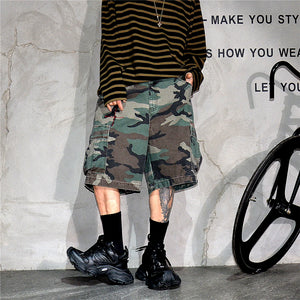 Tactical Camouflage Knee Length Shorts , - Streetwear Shorts - Slick Street