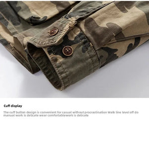 Camouflage Cotton Overshirt , - Streetwear Jackets - Slick Street