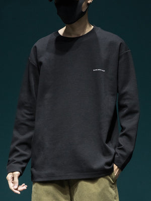 We lead, others copy© Casual Solid Long Sleeve , - Streetwear T-Shirts - Slick Street