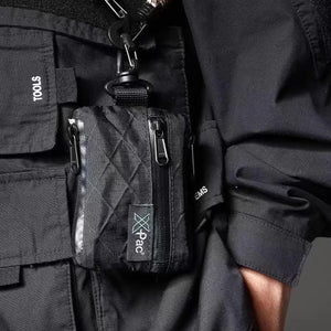 Black Color Zipper Belt Bag , - Streetwear Bag - Slick Street