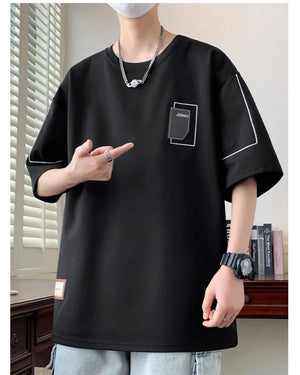 Plain Color Short Sleeved T-Shirt , - Streetwear T-Shirts - Slick Street