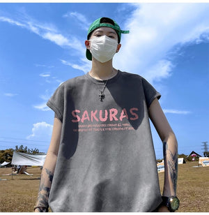 SAKURAS Colorful Scenery Painting T-Shirt , - Streetwear T-Shirts - Slick Street