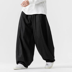 Lantern Loose Style Pants XS, Black - Streetwear Pants - Slick Street